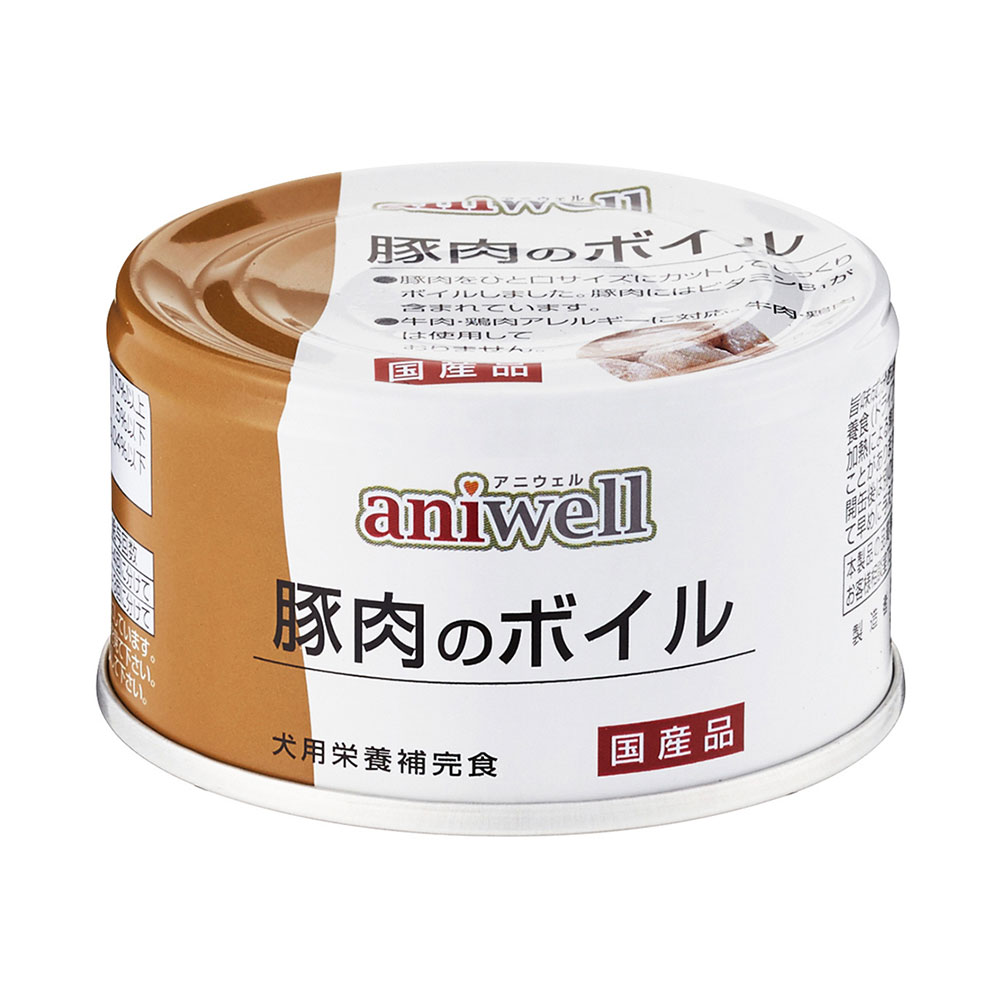 aniwell（アニウェル）豚肉のボイル 85gのパッケージ