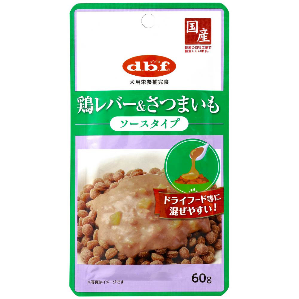 デビフ 鶏レバー&さつまいも ソースタイプ 60gのパッケージ