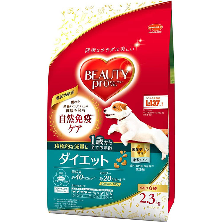 ビューティープロ ドッグ ダイエット 1歳から 2.3kgのパッケージ