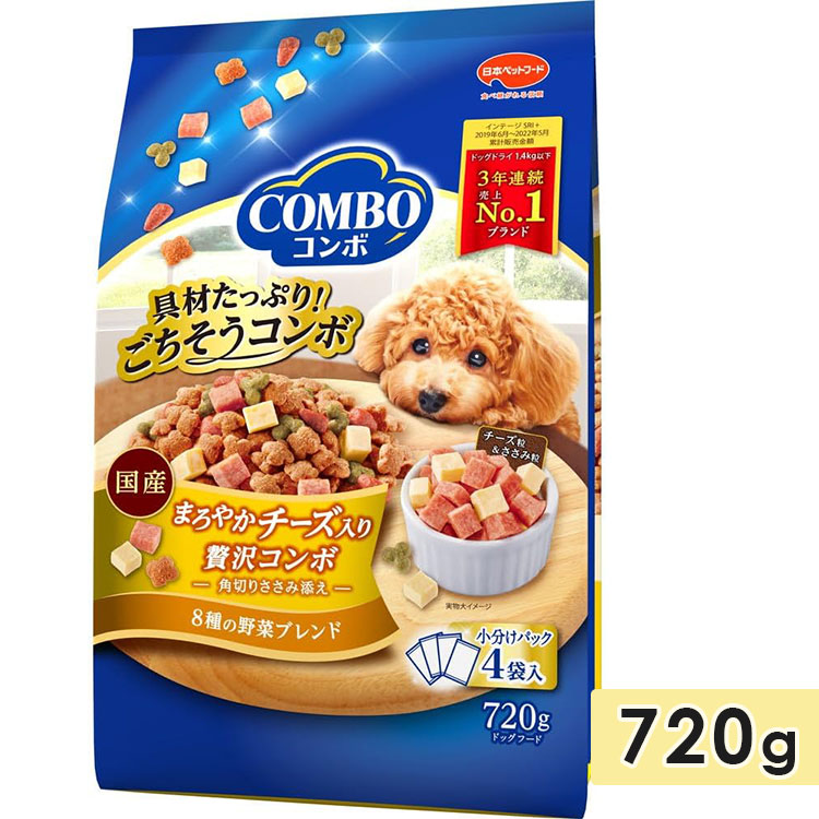 コンボ ドッグ まろやかチーズ入り 720gのパッケージ