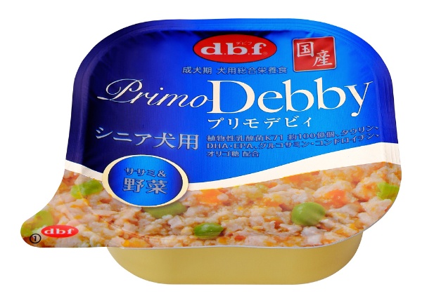 プリモデビィ シニア犬用 ササミ＆野菜 95gのパッケージ