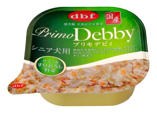 プリモデビィ シニア犬用 ササミ&すりおろし野菜 95gのパッケージ
