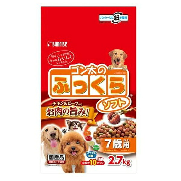 ゴン太のふっくらソフト 7歳以上用 2.7kgのパッケージ